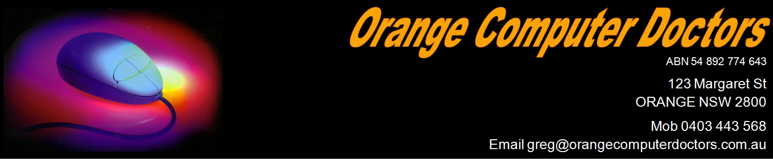 Orange Computer Doctors Logo and Header